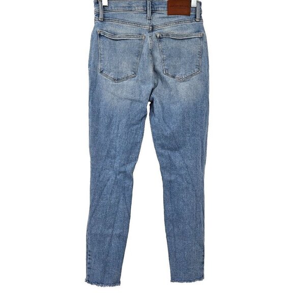 Lucky Brand Bridgette High Rise Skinny Jeans Size 4/27 Distressed Button Fly - Picture 2 of 11